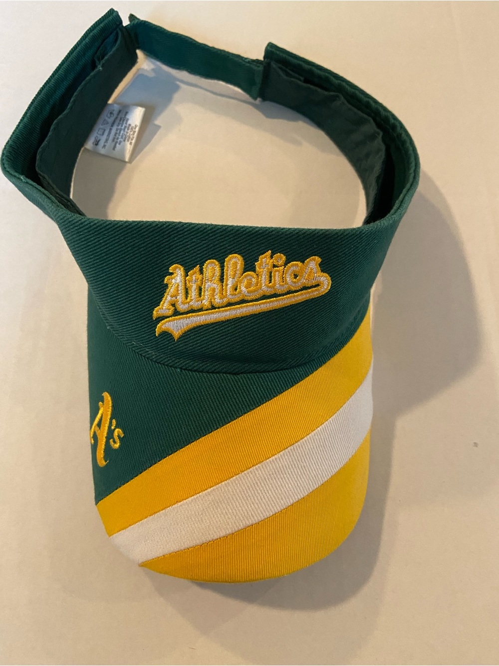 Genuine Merchandise Green and Yellow Athletics Visor